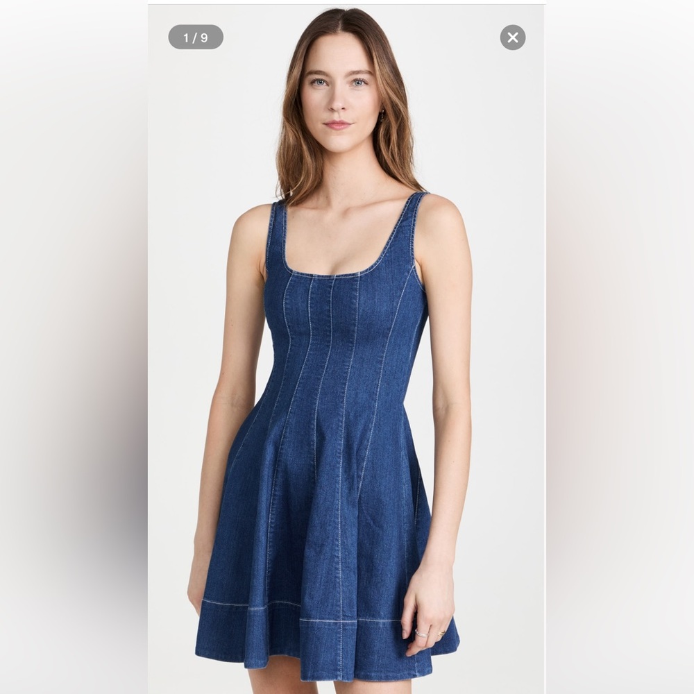 Staud Wells Mini Denim Dress